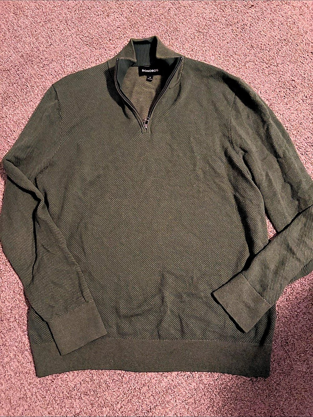 Bonobos Men's Quarter-Zip Sweater Size Medium Like New